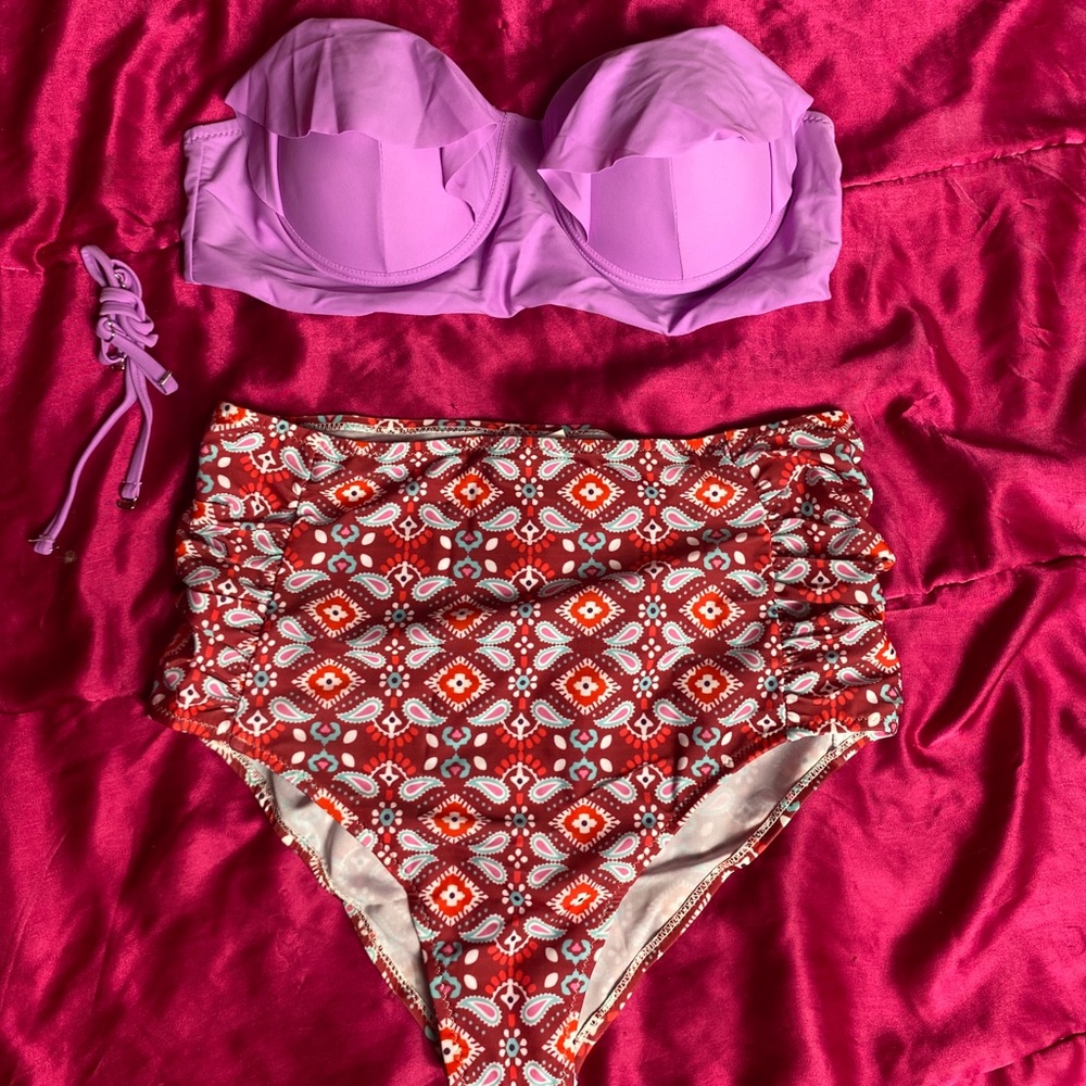 Two piece bathing suit (mermaid top )
